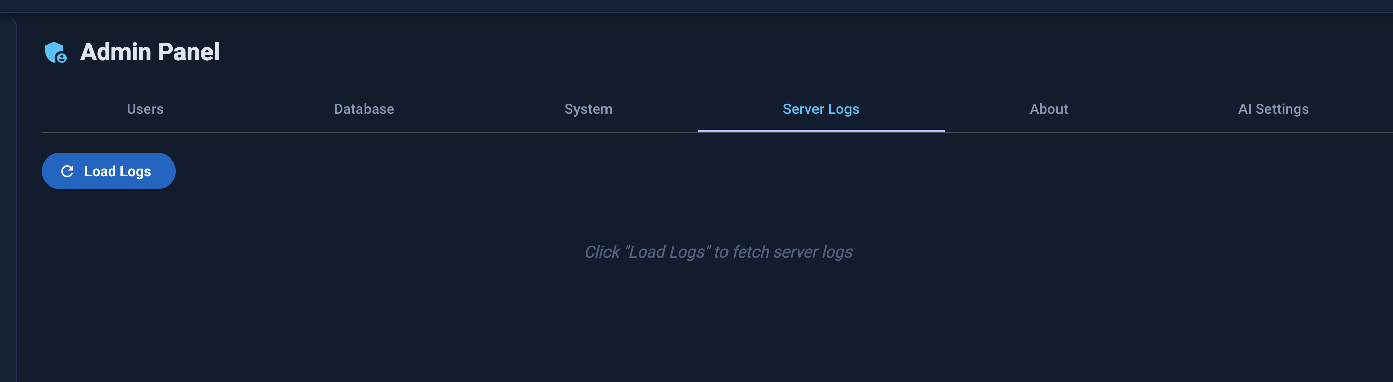 Admin Server Logs