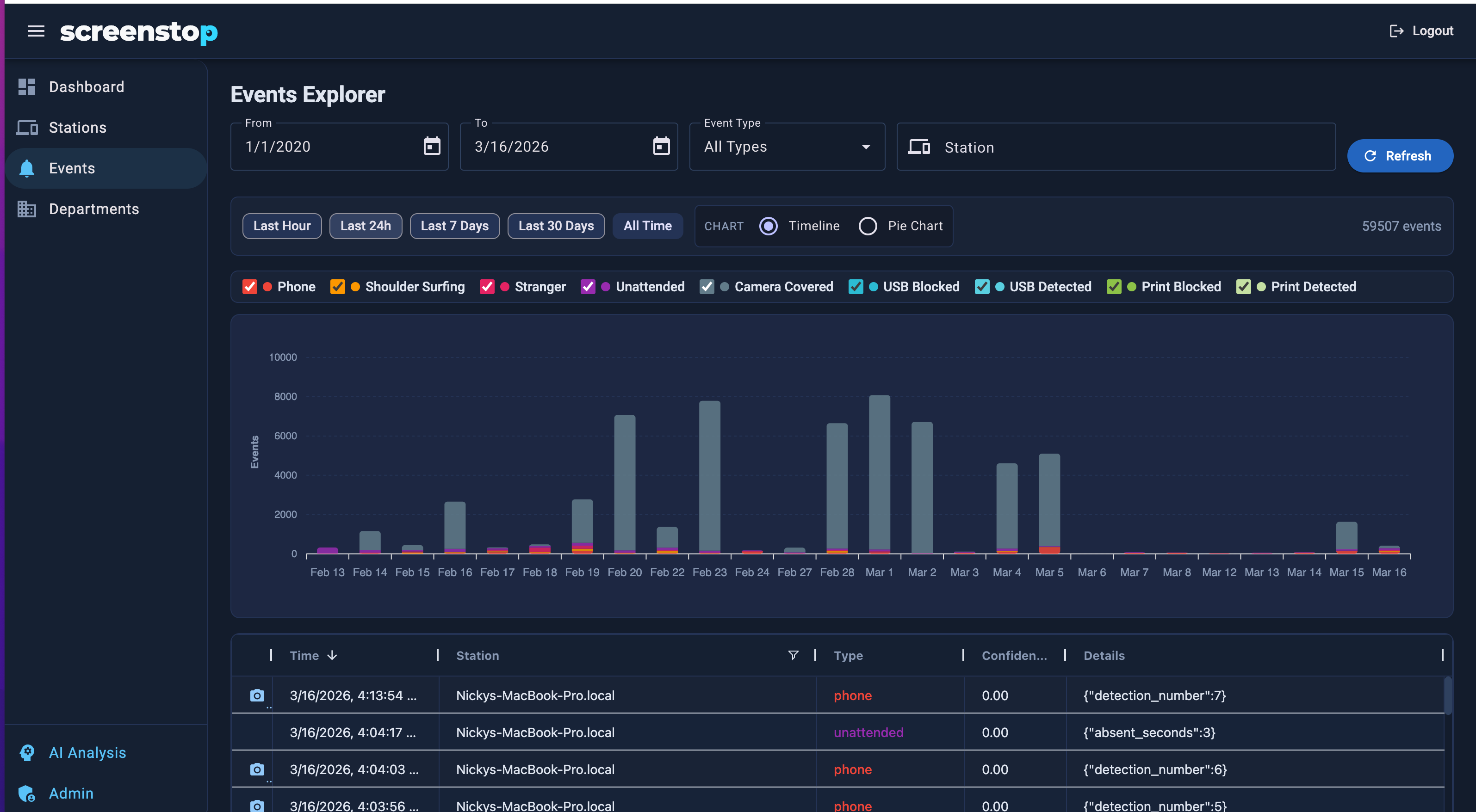Events Explorer